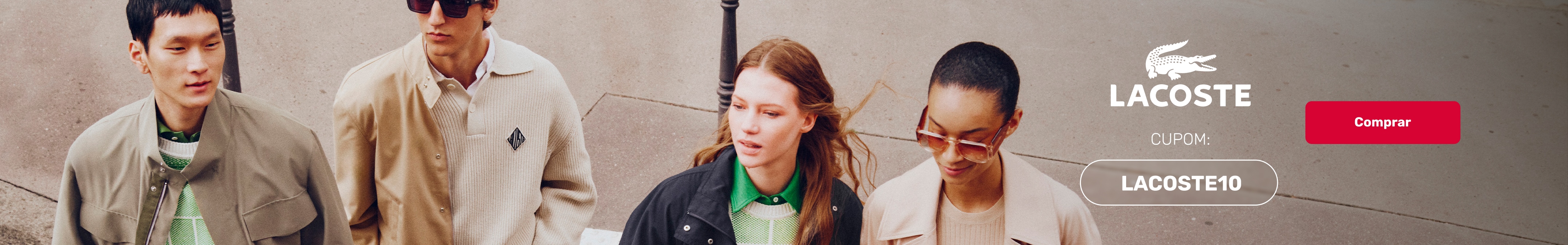 Lacoste | cupom: LACOSTE10