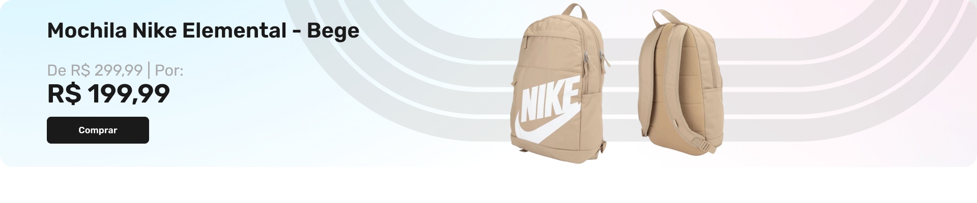 Mochila Nike Elemental - Bege