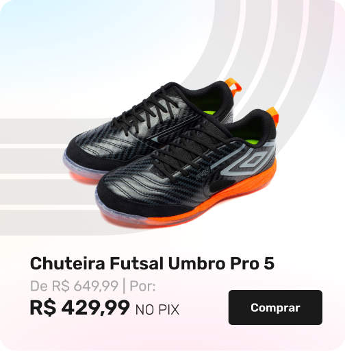 Chuteira Futsal Umbro Pro 5 Bump - Adulto