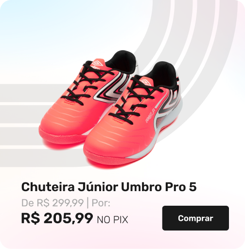 Chuteira Futsal Júnior Umbro Pro 5