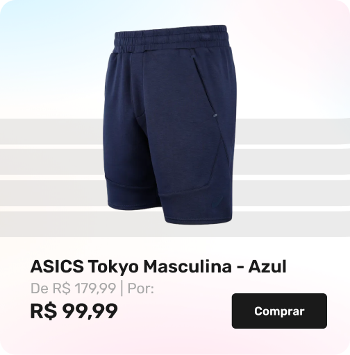 Bermuda ASICS Tokyo Masculina - Azul