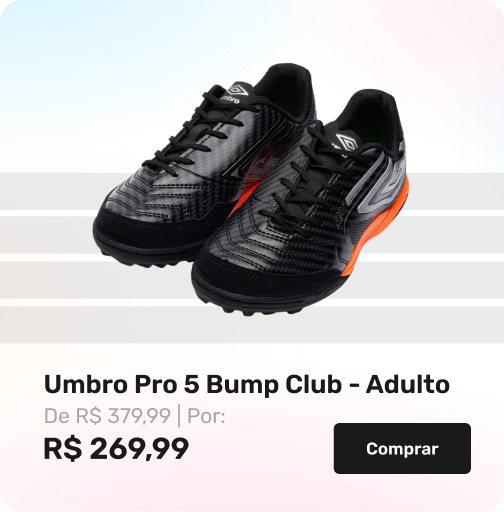 "Chuteira Society Umbro Pro 5 Bump Club - Adulto  "
