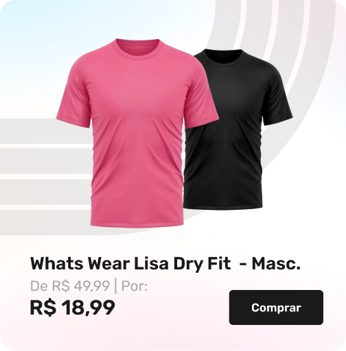 Camiseta Whats Wear Lisa Dry Fit com Proteção Solar UV - Masculina