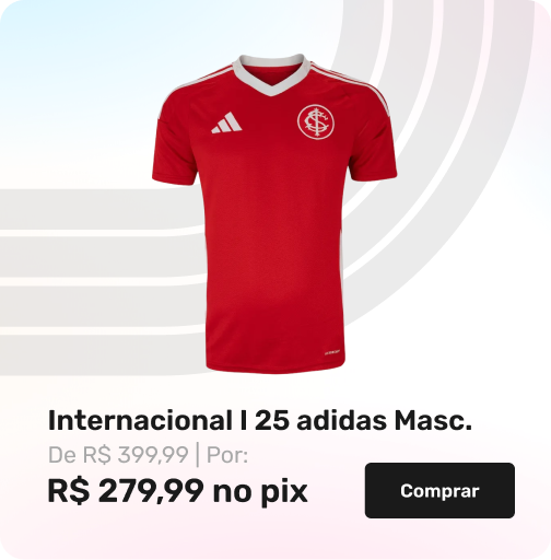 Camisa do Internacional I 25 adidas Masculina Torcedor