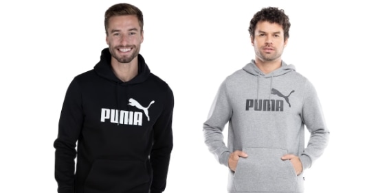 Blusão Puma com Capuz Masculino Essentials Big Logo