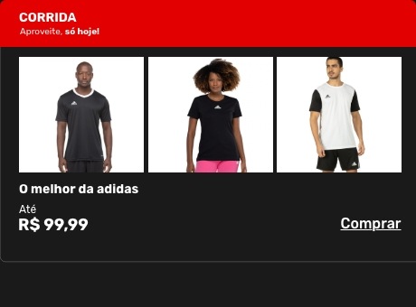 O melhor da adidas até 99,99