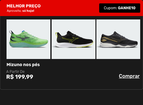 Mizuno nos pés