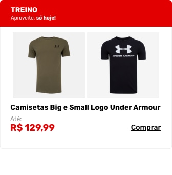 Camisetas Big e Small Logo Under Armour