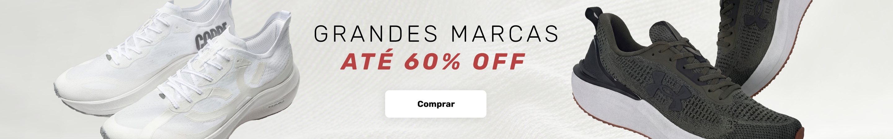 Grandes Marcas (Olympikus, UA, Mizuno).