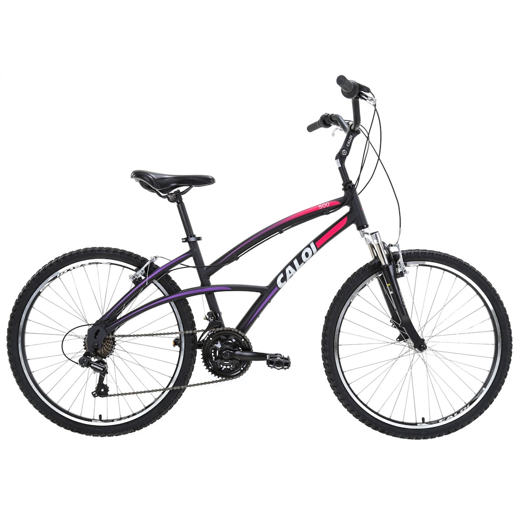 Bicicleta Caloi 500 - Aro 26 - Freio V-Brake - Câmbio Traseiro Shimano - 21 Marchas - Feminina - Foto 1