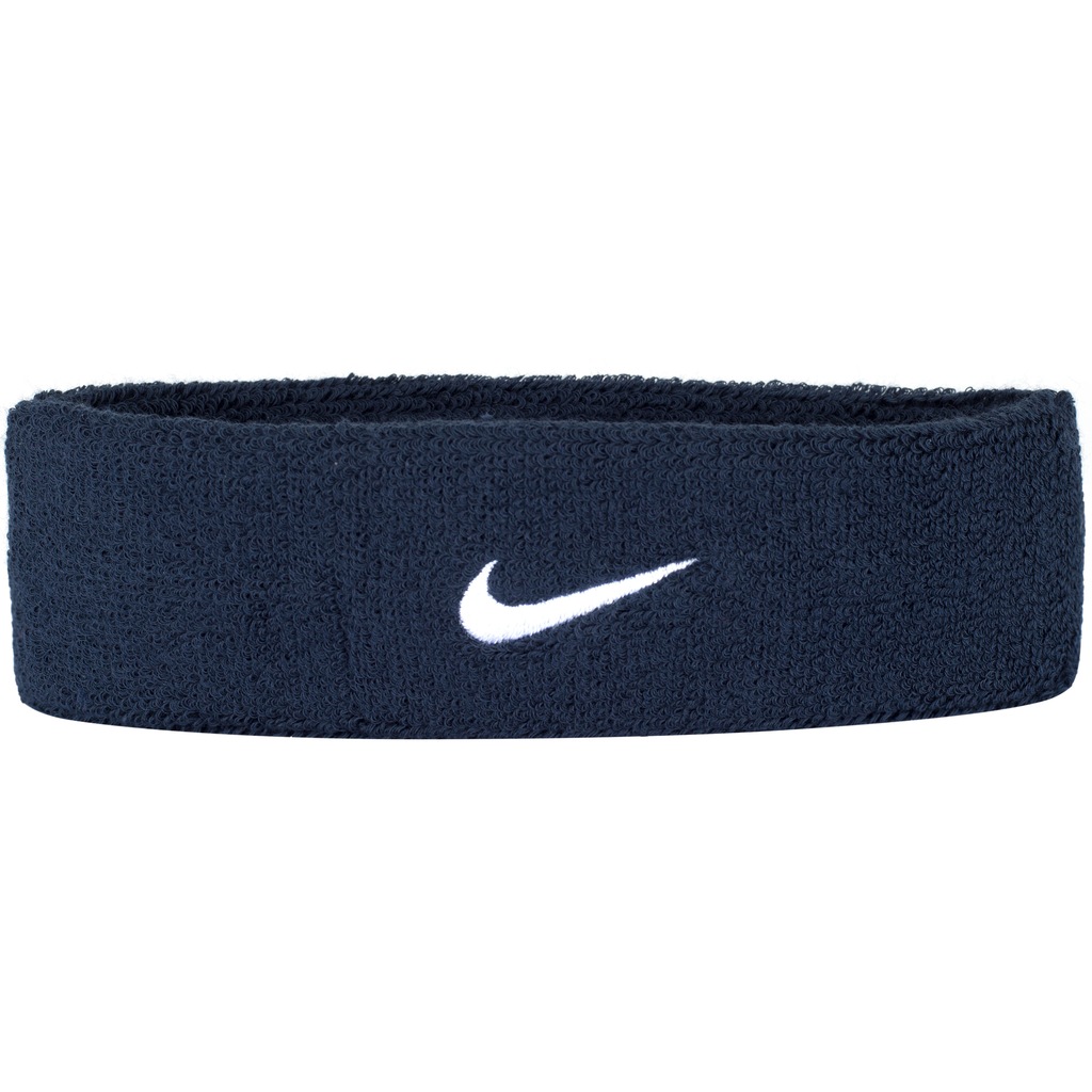 Testeira Nike Swoosh Headband - Azul Marinho com Rosa-Azul Marinho / Rosa-R1 - Foto 1