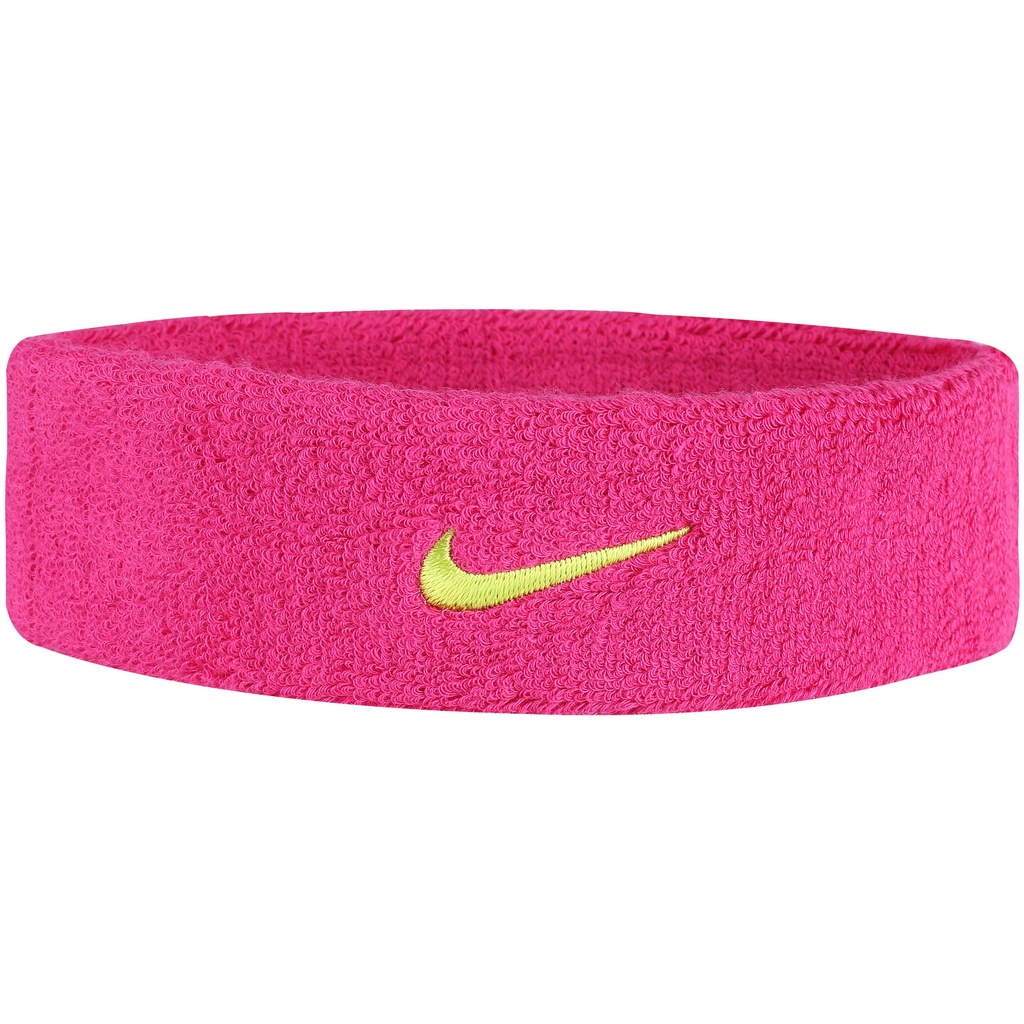 Testeira Nike Swoosh Headband - Azul Marinho com Rosa-Azul Marinho / Rosa-R1 - Foto 1