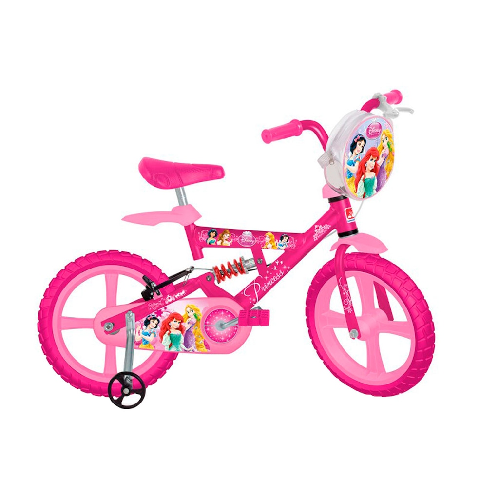 Bicicleta Bandeirante Princesa Disney - Aro 14 - Freio V-Brake - Feminina - Infantil - Foto 1