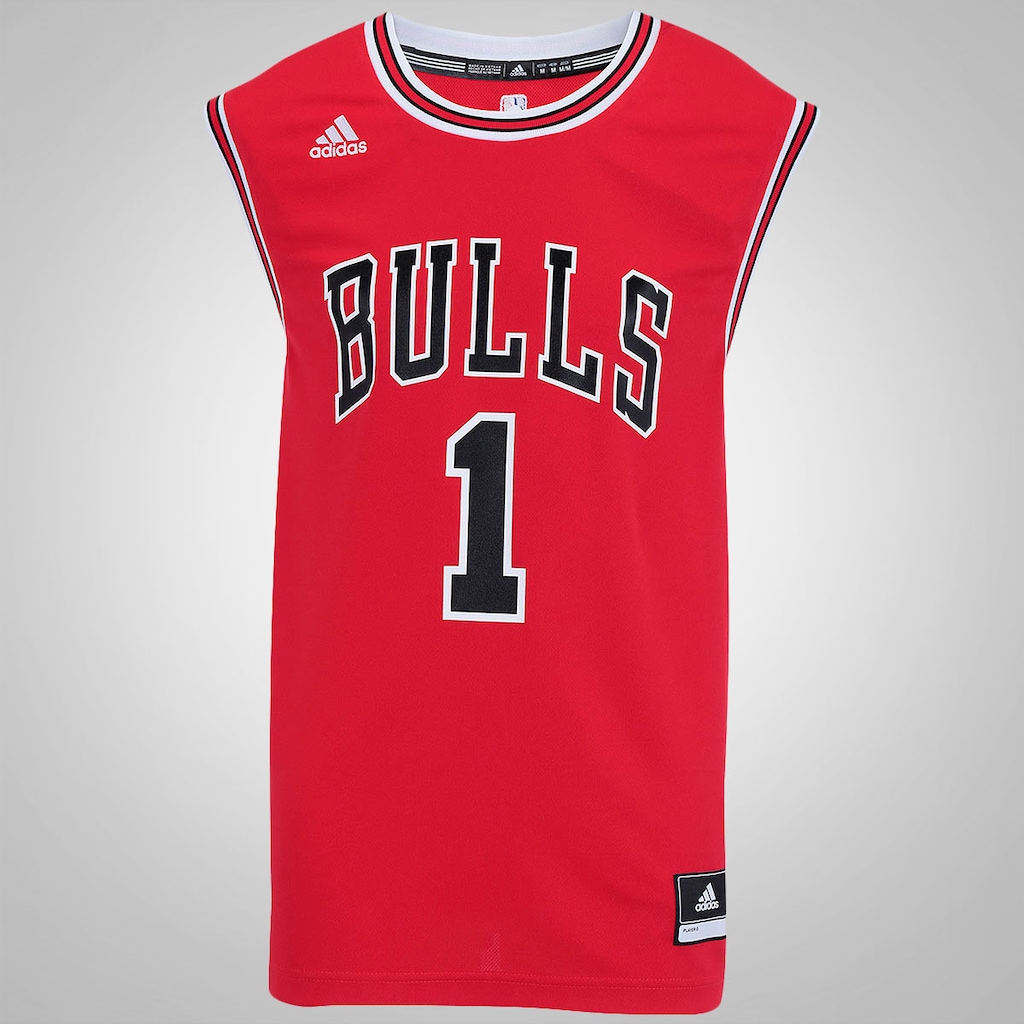 Camiseta Regata adidas NBA Chicago Bulls Road Rose - Masculina - Foto 1