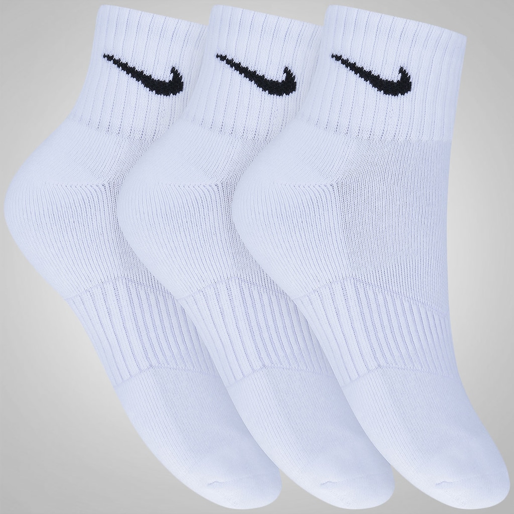Kit de Meia Nike Swoosh Cano Médio com 3 Pares - Adulto - Foto 1