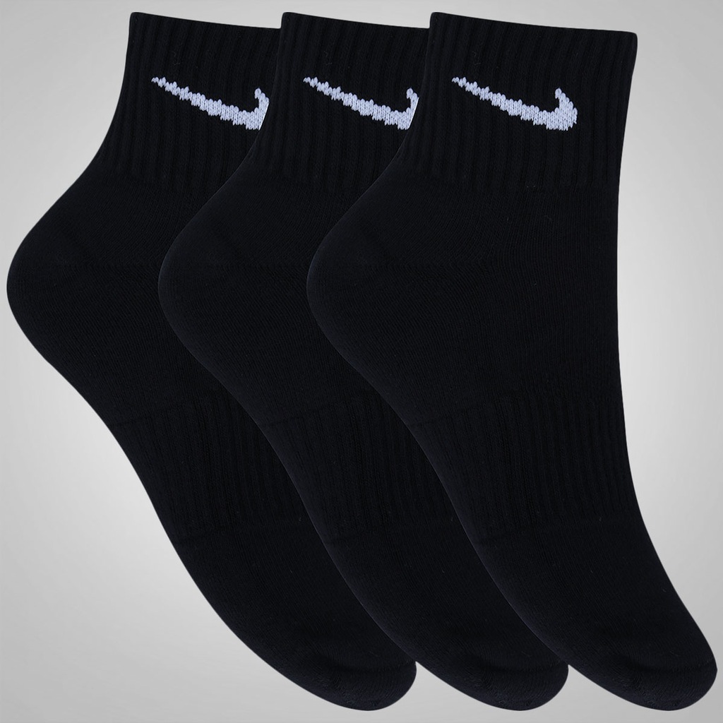 Kit de Meia Nike Swoosh Cano Médio com 3 Pares - Adulto - Foto 1