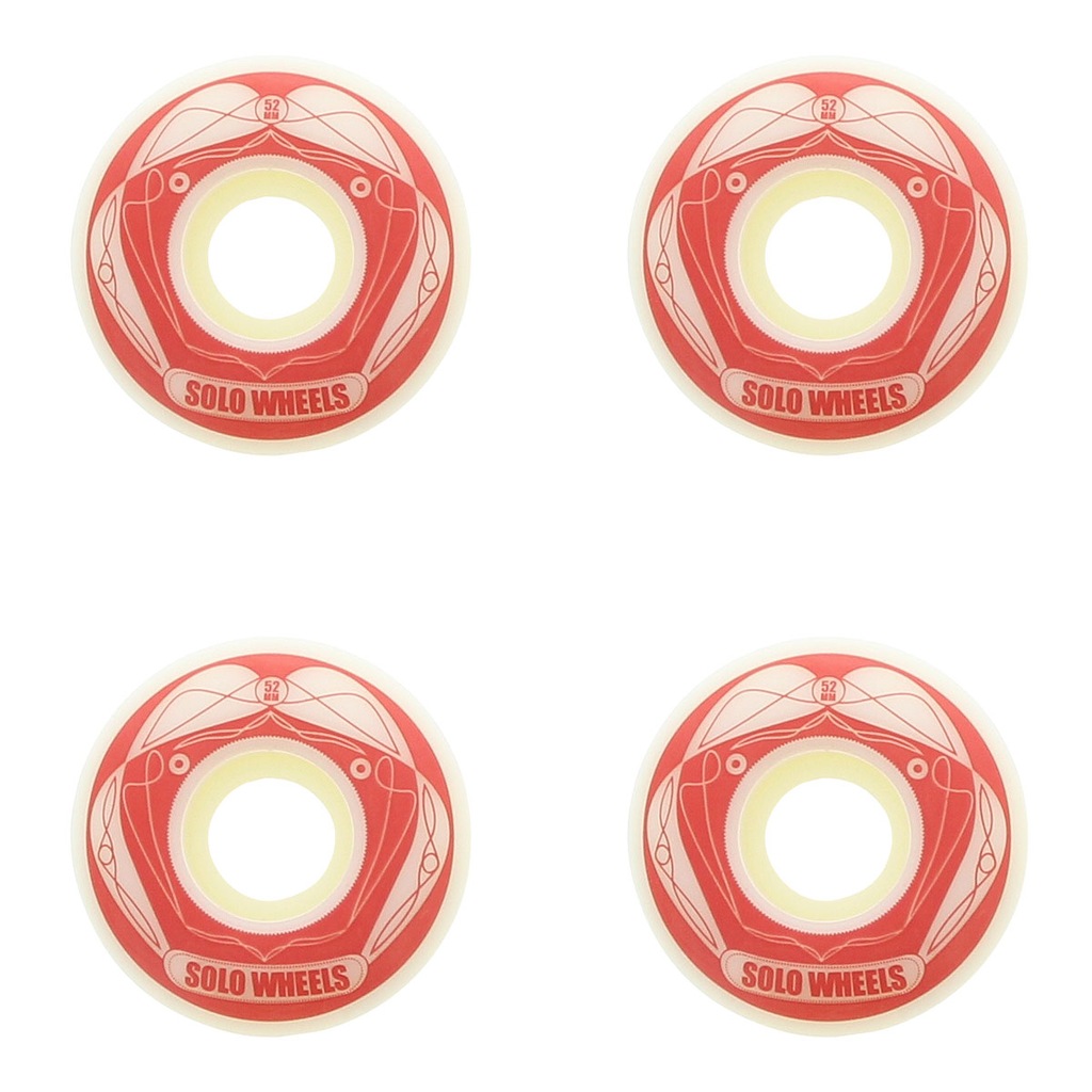 Rodas de Skate Solo Decks Red Wheels - 52mm - 4 Unidades - Foto 1