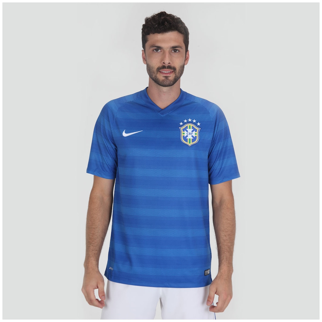 Camisa  do Brasil Azul Nike Torcedor 2014 s/n°- Masculina - Foto 1