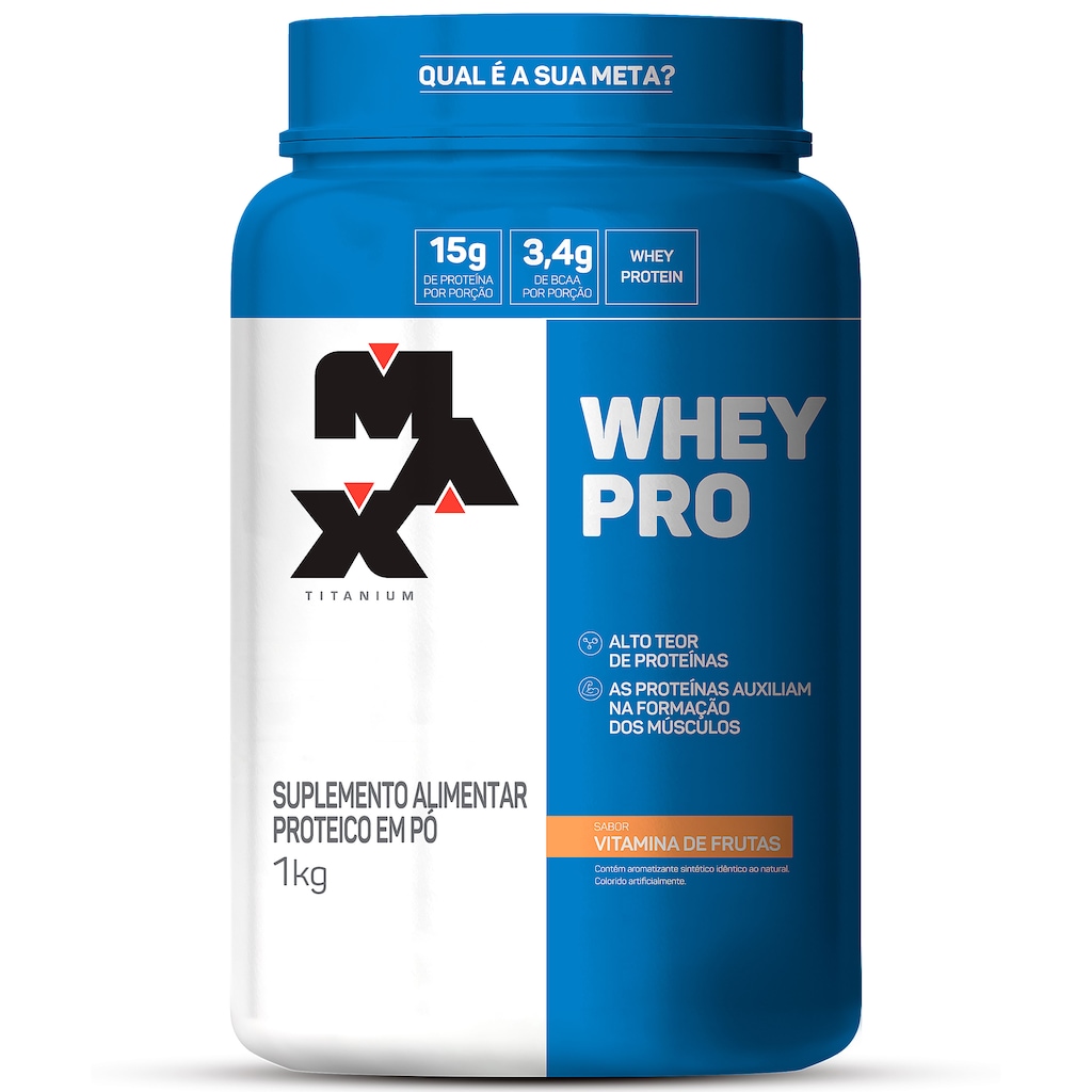 Whey Protein Max Titanium Vitamina De Frutas Refil - 1,5Kg - Foto 1