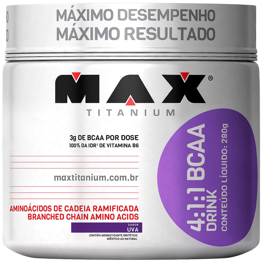 4:1:1 Bcaa Drink 280G - Uva - Max Titanium - Foto 1