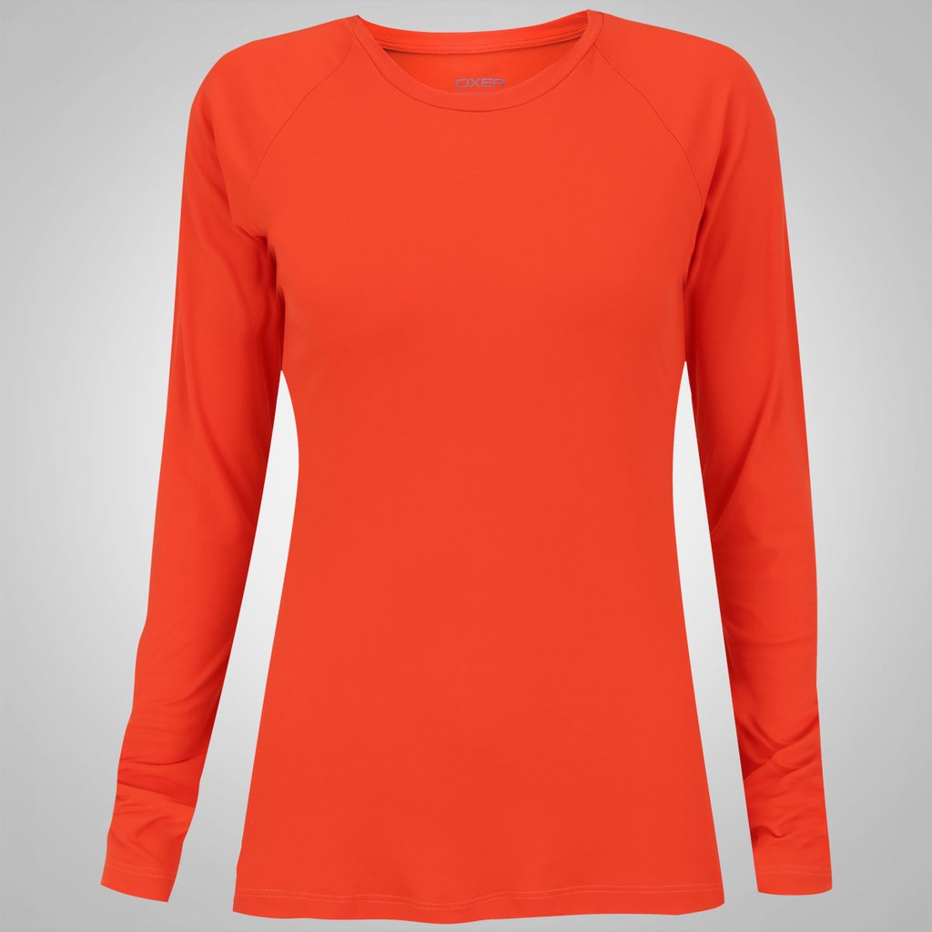 Camiseta Manga Longa com Proteção Solar UV50+ Oxer Custom - Feminina - Foto 1