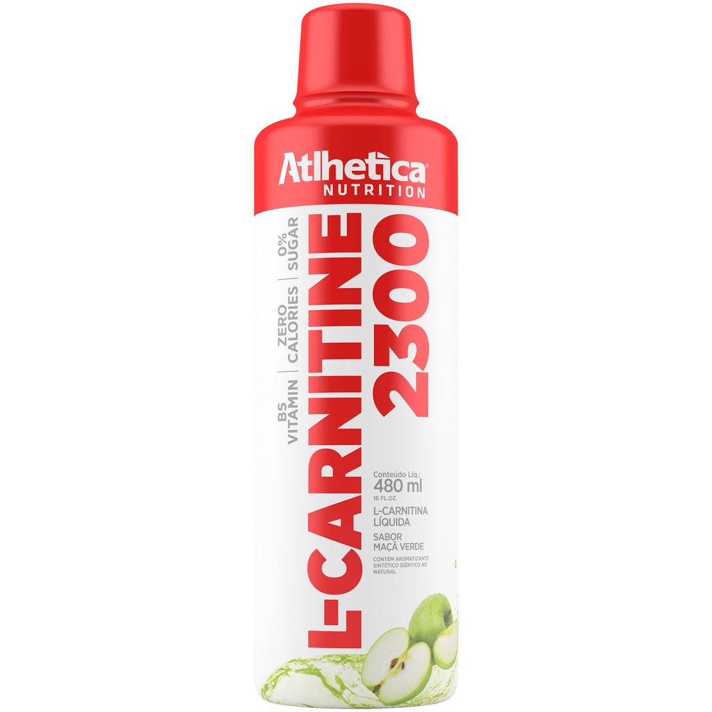 L-Carnitine 2300 Atlhetica - Maça Verde - 480ml - Foto 1