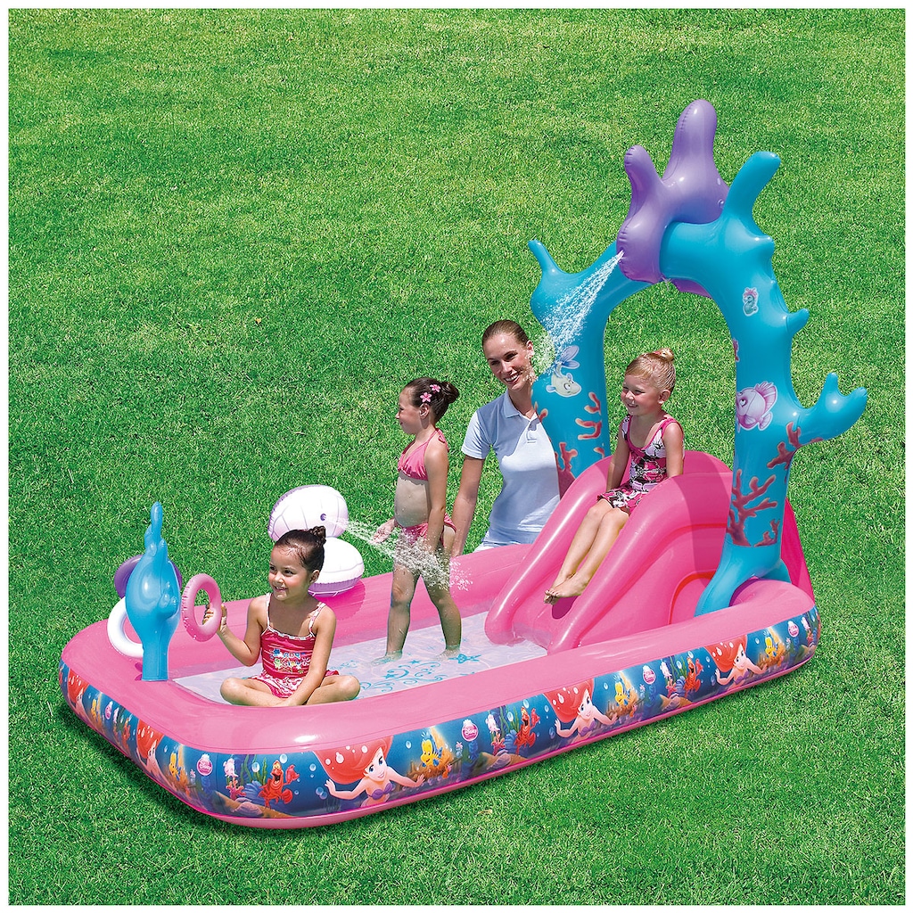 Piscina Inflável com Escorregador Bestway Princesa Ariel Disney 271 Litros - Infantil - Foto 1