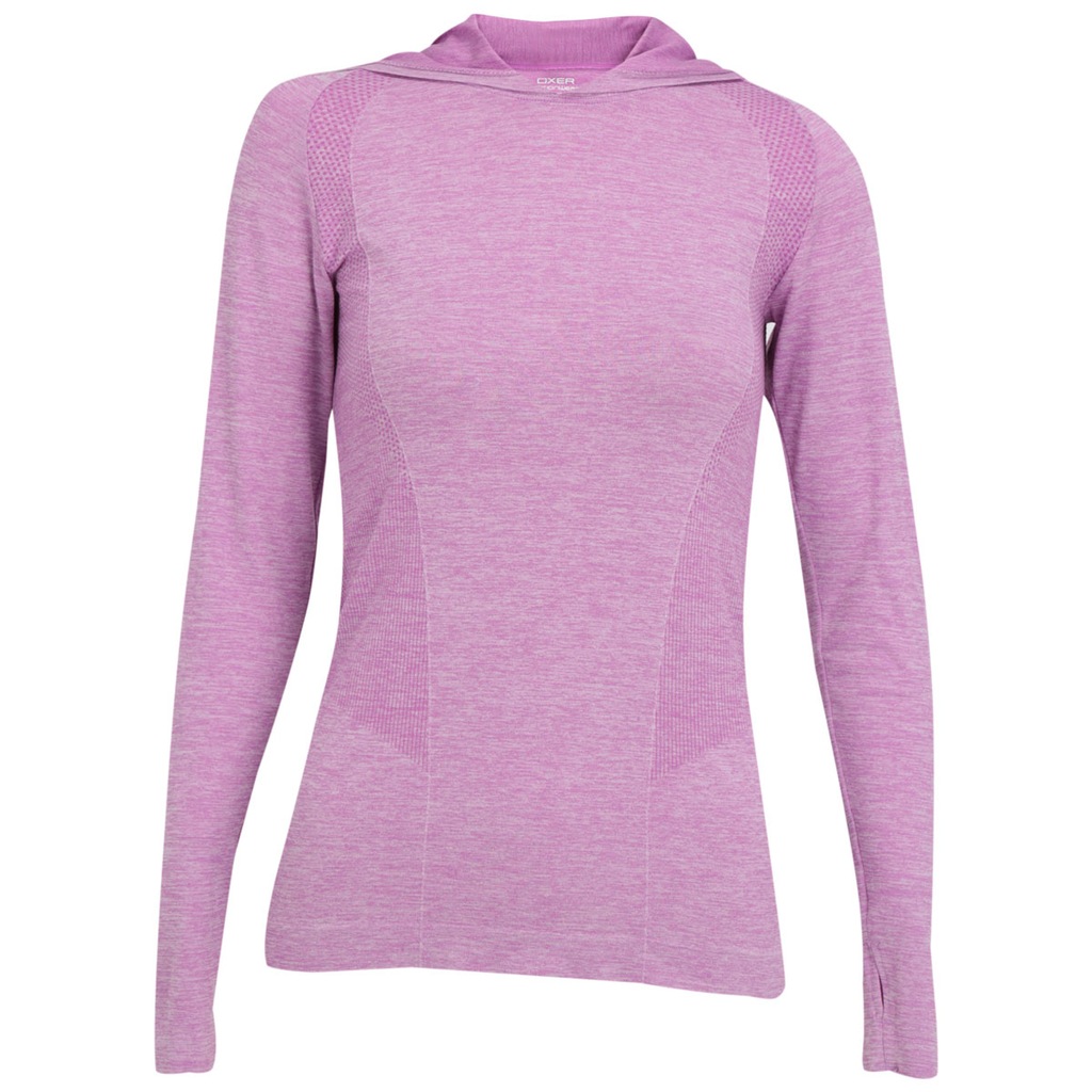 Camiseta Manga Longa com Capuz Oxer Seamless - Feminina - Foto 1