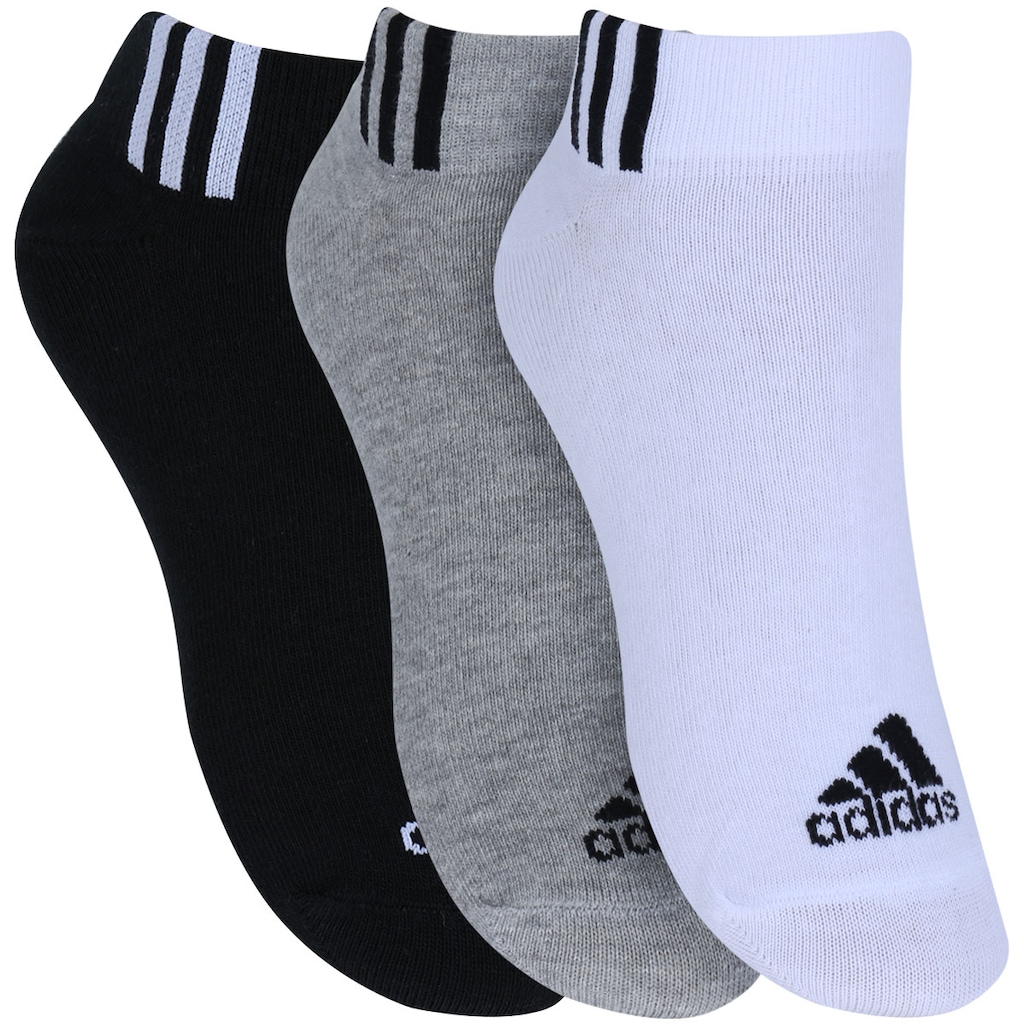 Meia adidas Ankle Low Kit Com 3 Pares - Adulto - Foto 3