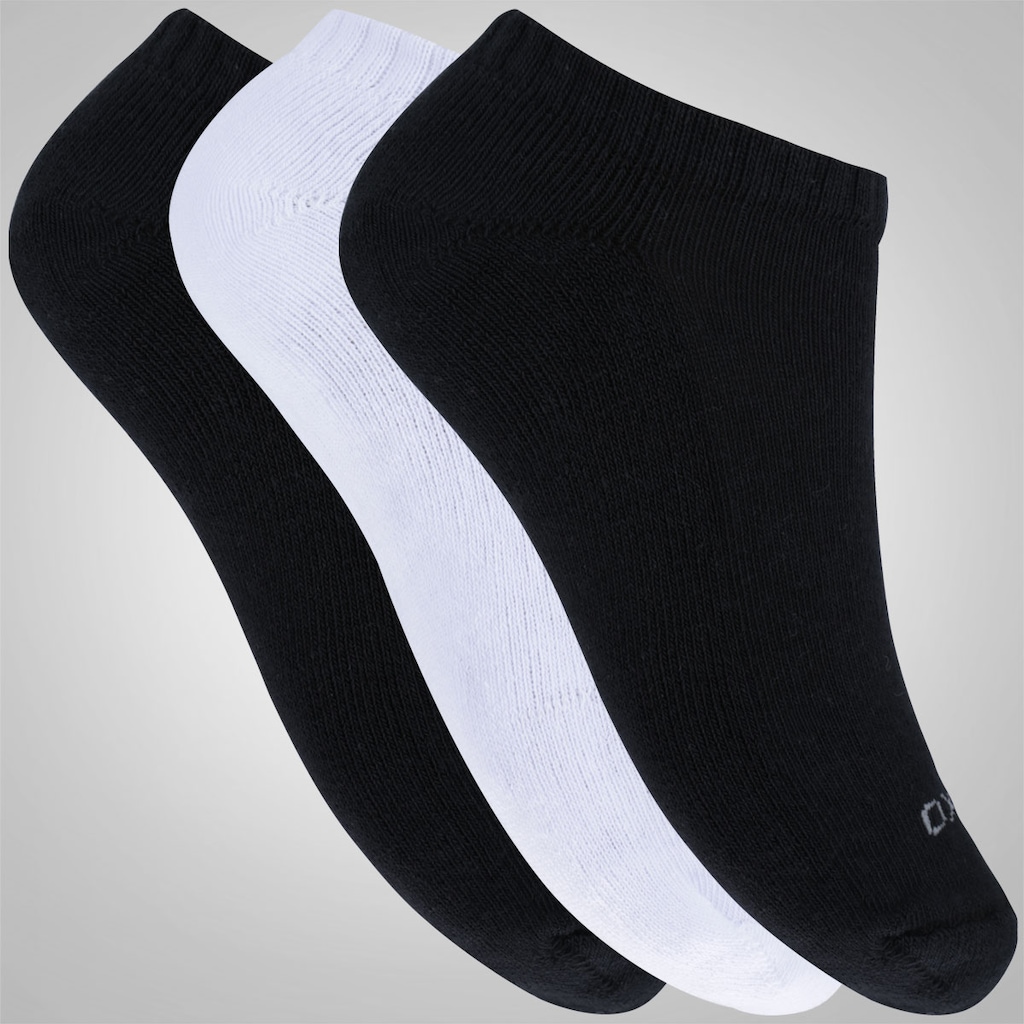 Kit de Meias Oxer Sapatilha com 3 Pares - 34 a 38 - Adulto - Foto 1