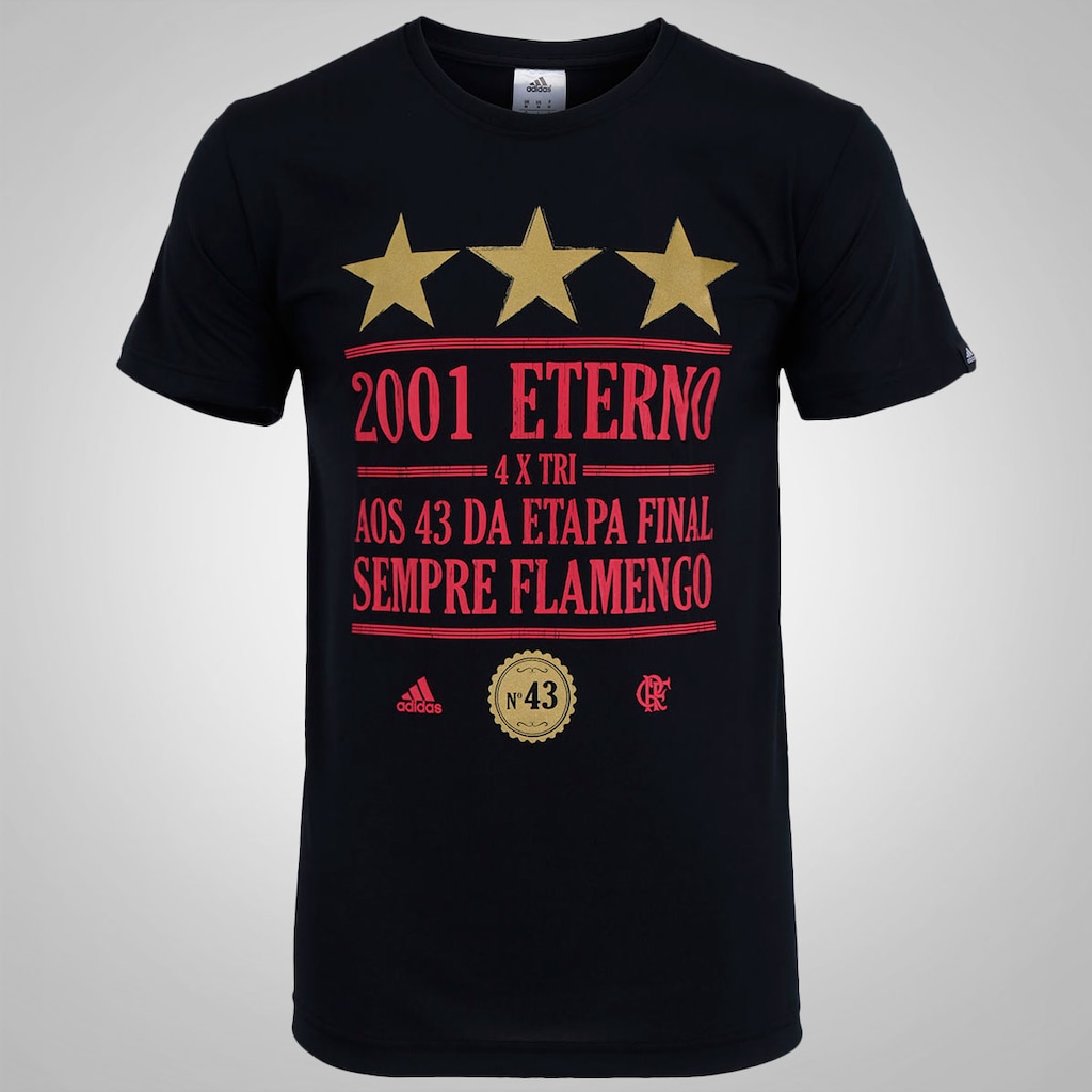 Camiseta Flamengo Eterno 2001 adidas - Masculina - Foto 1