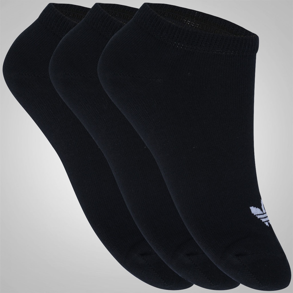 Kit de Meia adidas Trefoil Liner com 3 Pares - Adulto - Foto 1