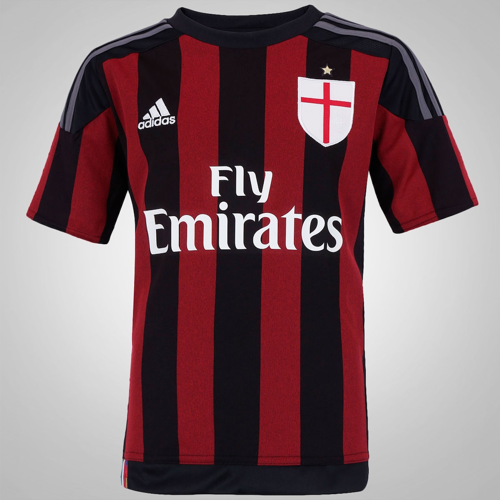 Camisa Milan I 15/16 adidas - Infantil - Foto 1