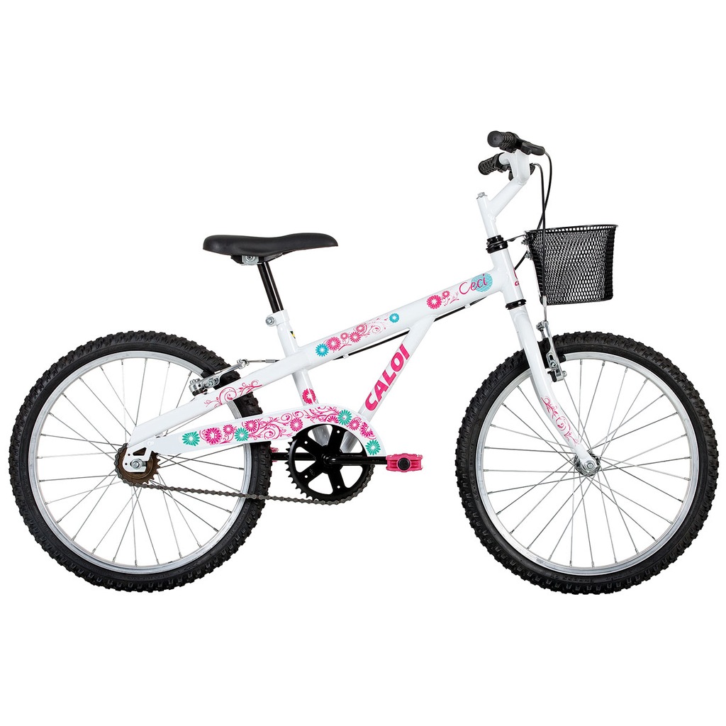 Bicicleta Caloi Ceci com Cestinha - Aro 20 - Freio V-Brake - Feminina - Infantil - Foto 1