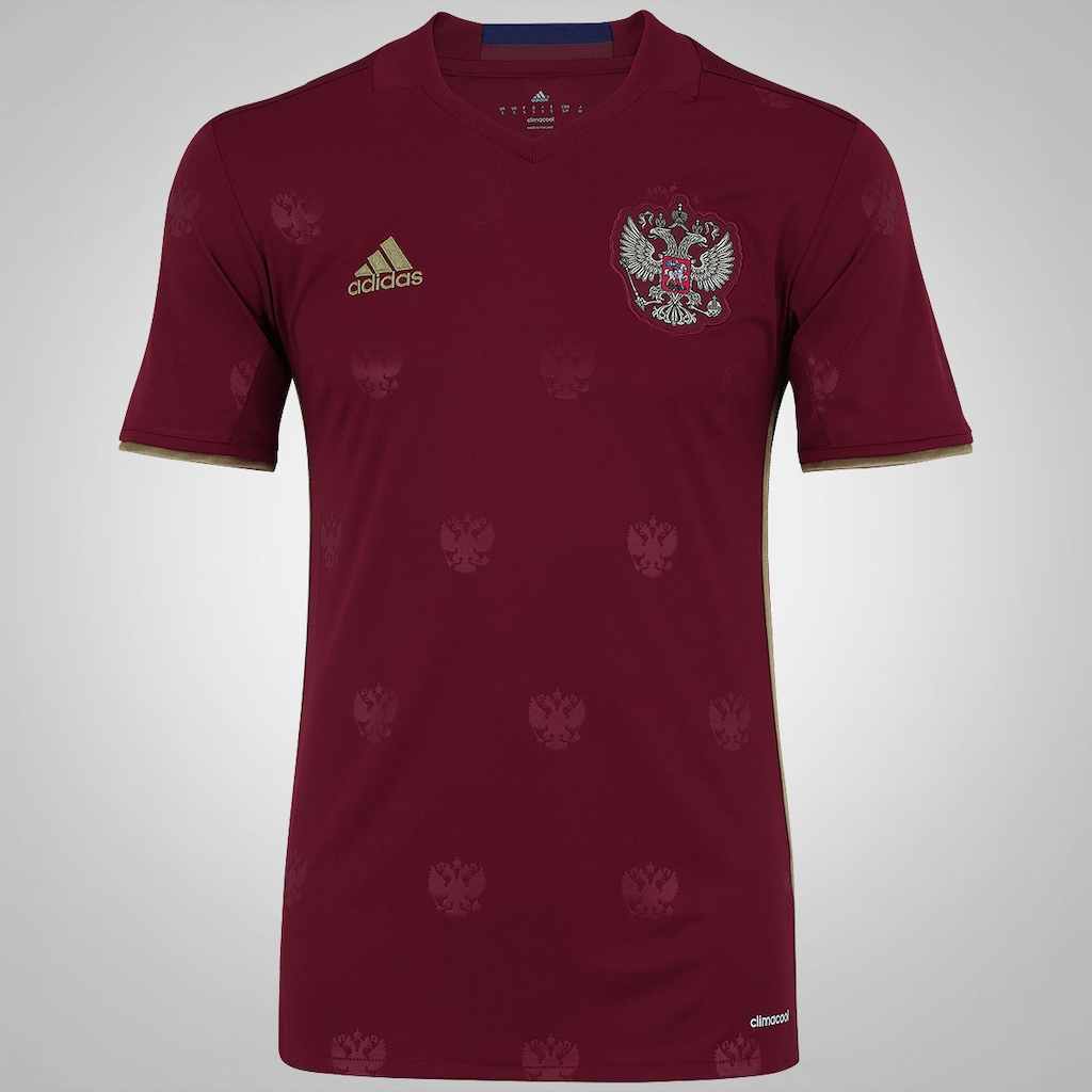 Camisa Rússia I 2016 adidas - Masculina - Foto 1