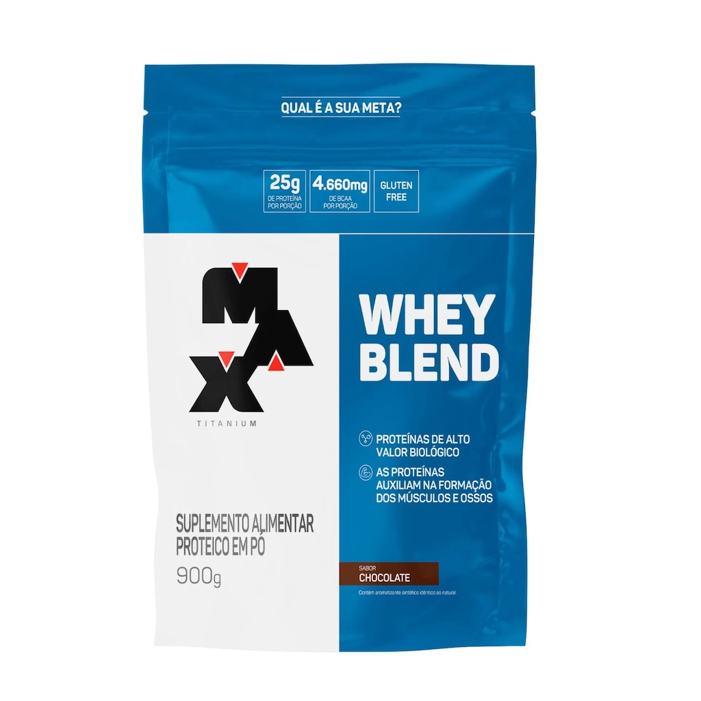 Imagem 1 do produto Whey Blend 900G - Chocolate - Max Titanium
