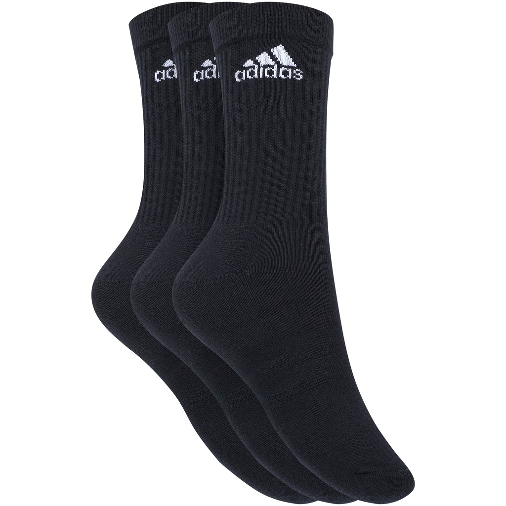 Kit de Meias Cano Alto adidas Crew Cushion 3S com 3 Pares - Adulto - Foto 1