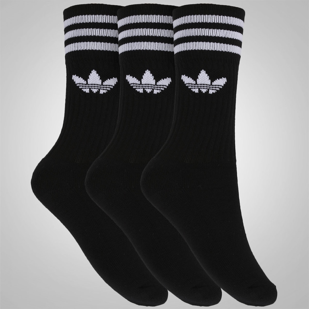 Kit de Meias adidas Solid Crew - Adulto - Foto 1