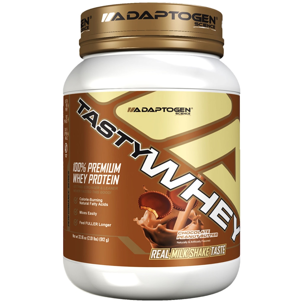 Whey Protein Adaptogen Science Tasty Whey - Chocolate e Manteiga de Amendoim - 912g - Foto 1