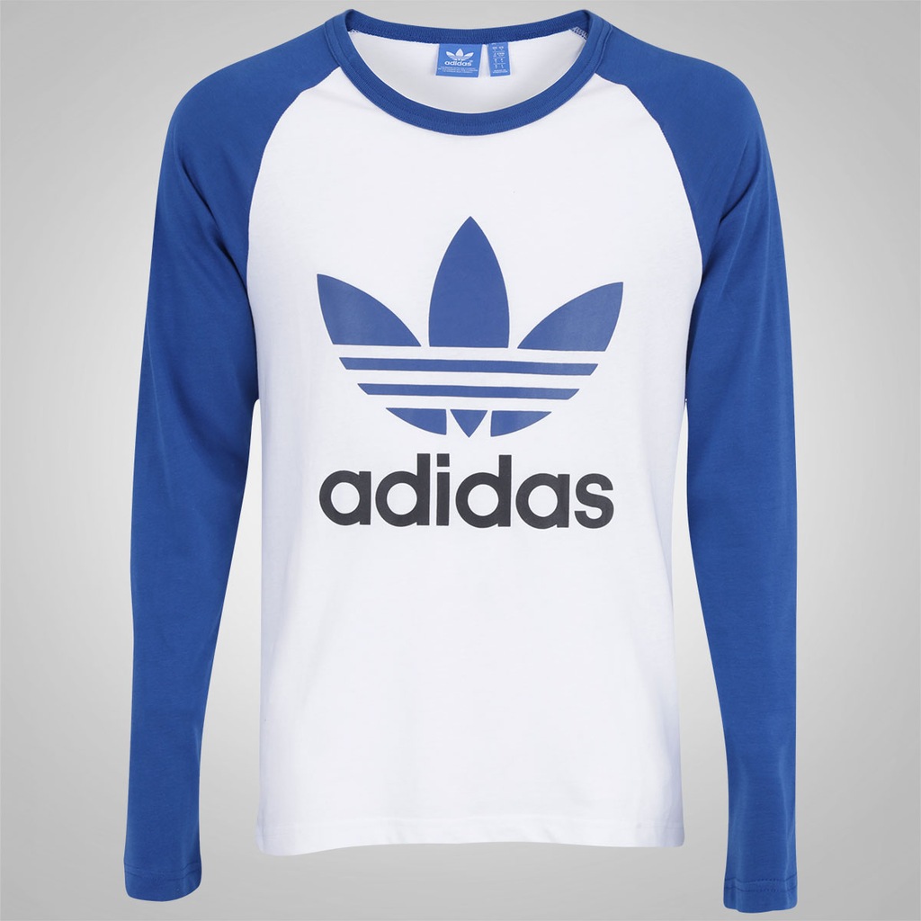 Camiseta Manga Longa adidas Originals Trefoil - Masculina - Foto 1