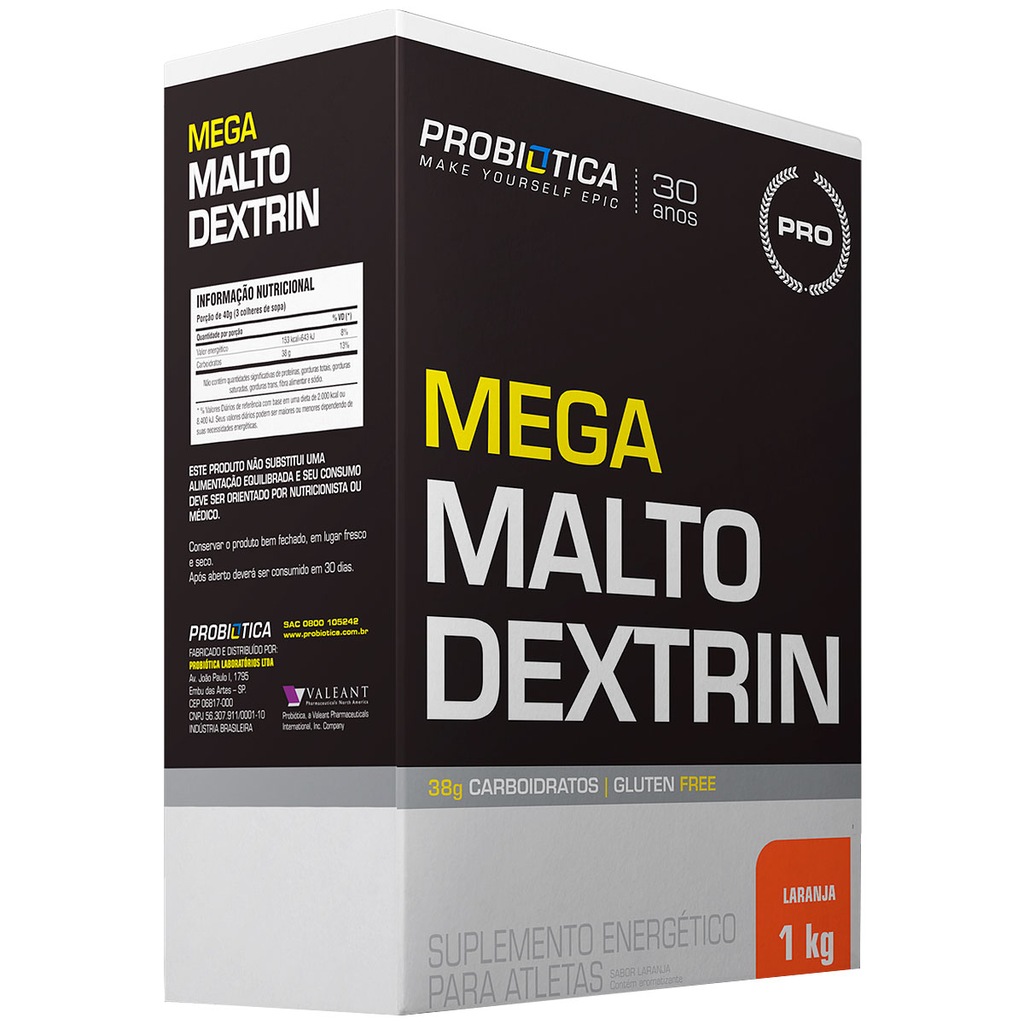 Maltodesxtrina Probiótica Mega Malto Dextrin - Laranja - 1 Kg - Foto 1