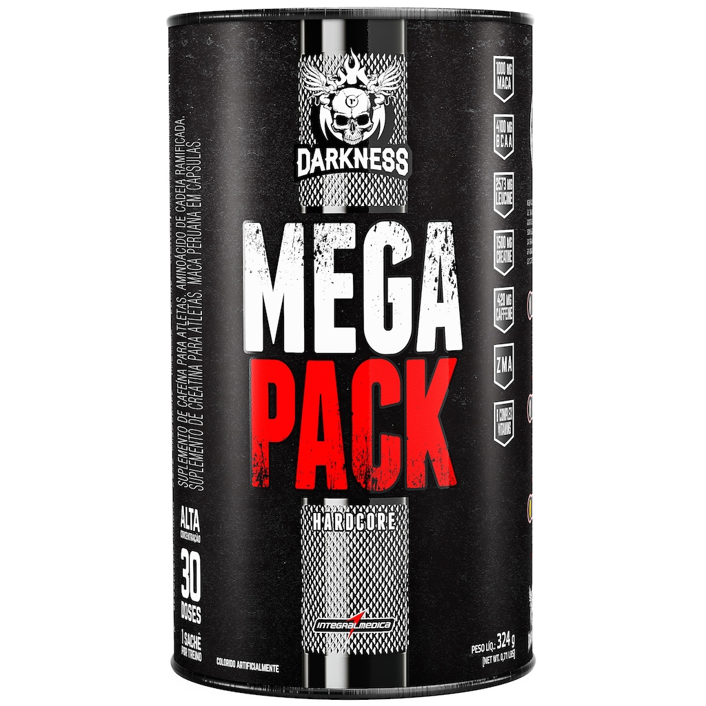 Mega Pack Hardcore Darkness Integralmédica - 30 Packs - 270 g - Foto 1