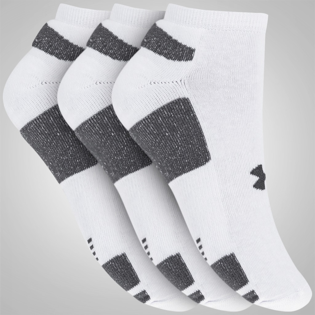 Kit de Meias Under Armour Heatgear No Show com 3 Pares - Masculino - Foto 1