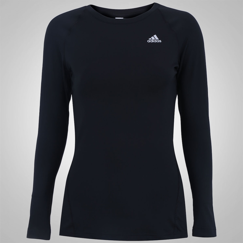 Camiseta Manga Longa com Proteção Solar UV adidas Techfit Top - Feminina - Foto 1