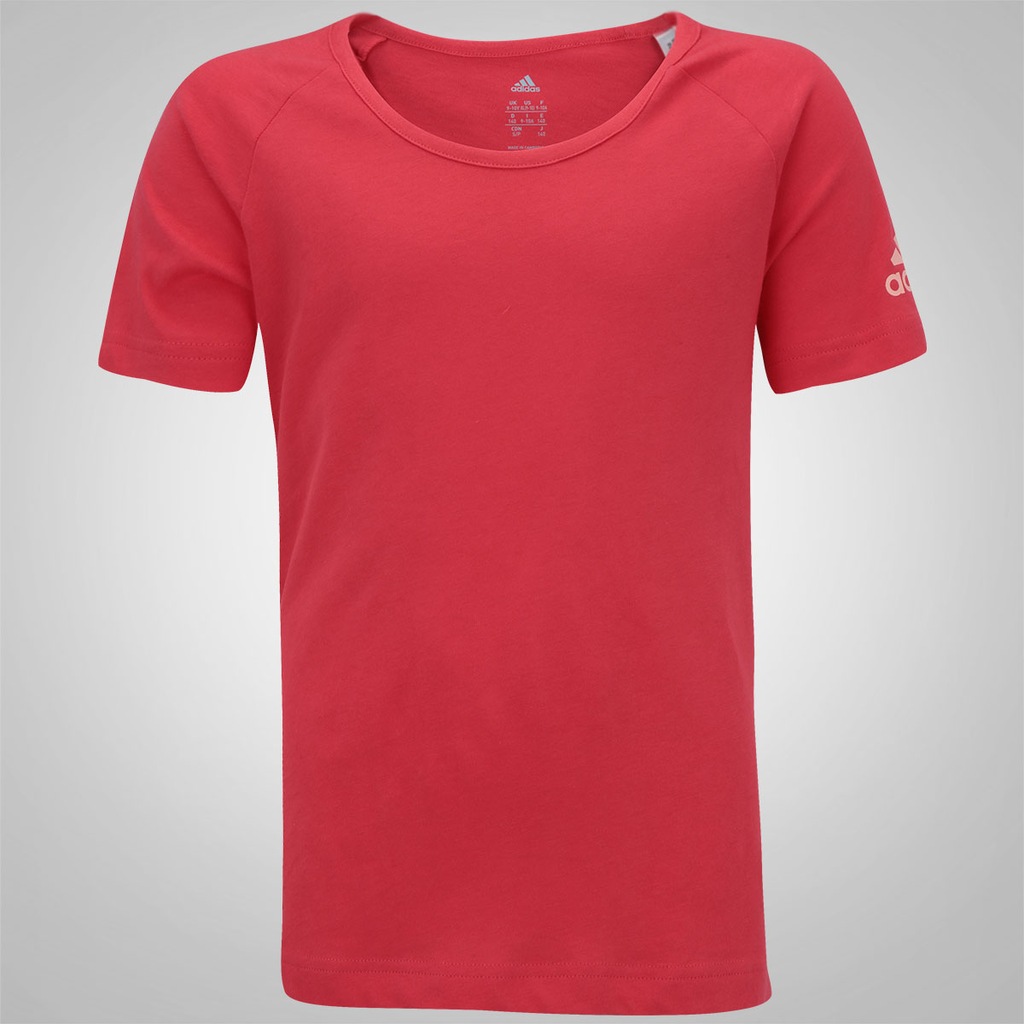 Camiseta adidas LG Cotton Feminina - Infantil - Foto 1