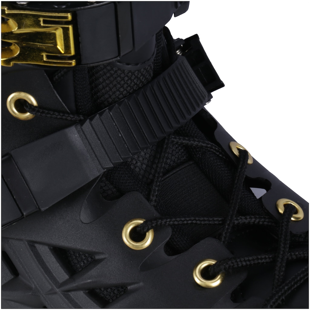 Imagem 3 do produto Patins Oxer Darkness Gold - In Line - Freestyle - ABEC 7 - Base de Alumínio - Adulto