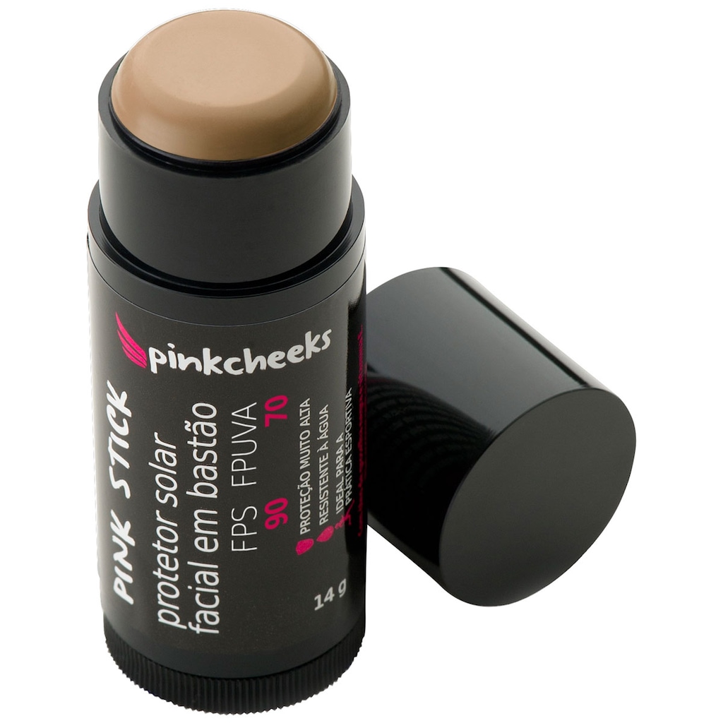 Protetor Solar Facial com Base Pink Cheeks Pink Stick 42Km - FPS 90 - FPUVA 70 - 14g