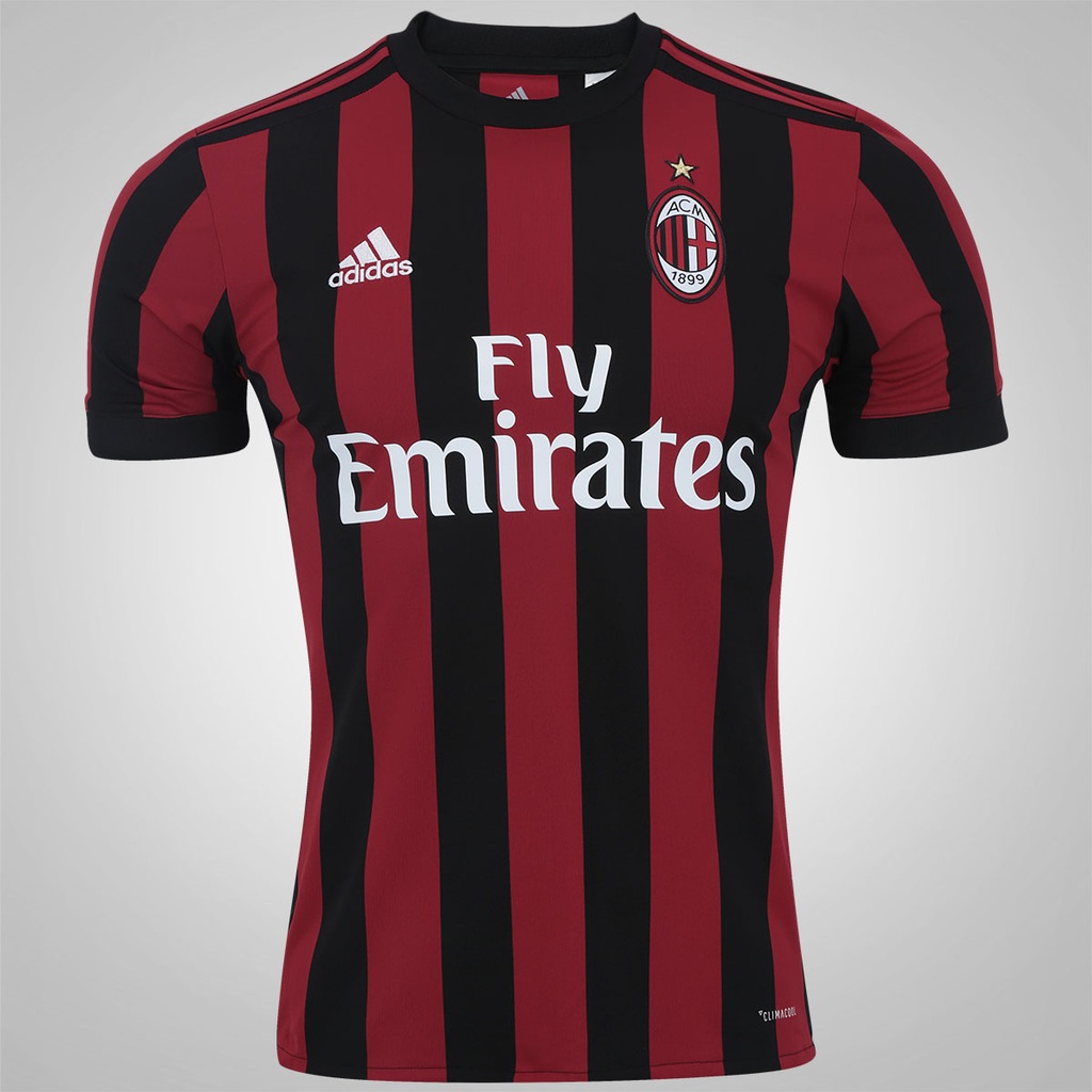 Camisa Milan I 17/18 adidas - Masculina - Foto 1
