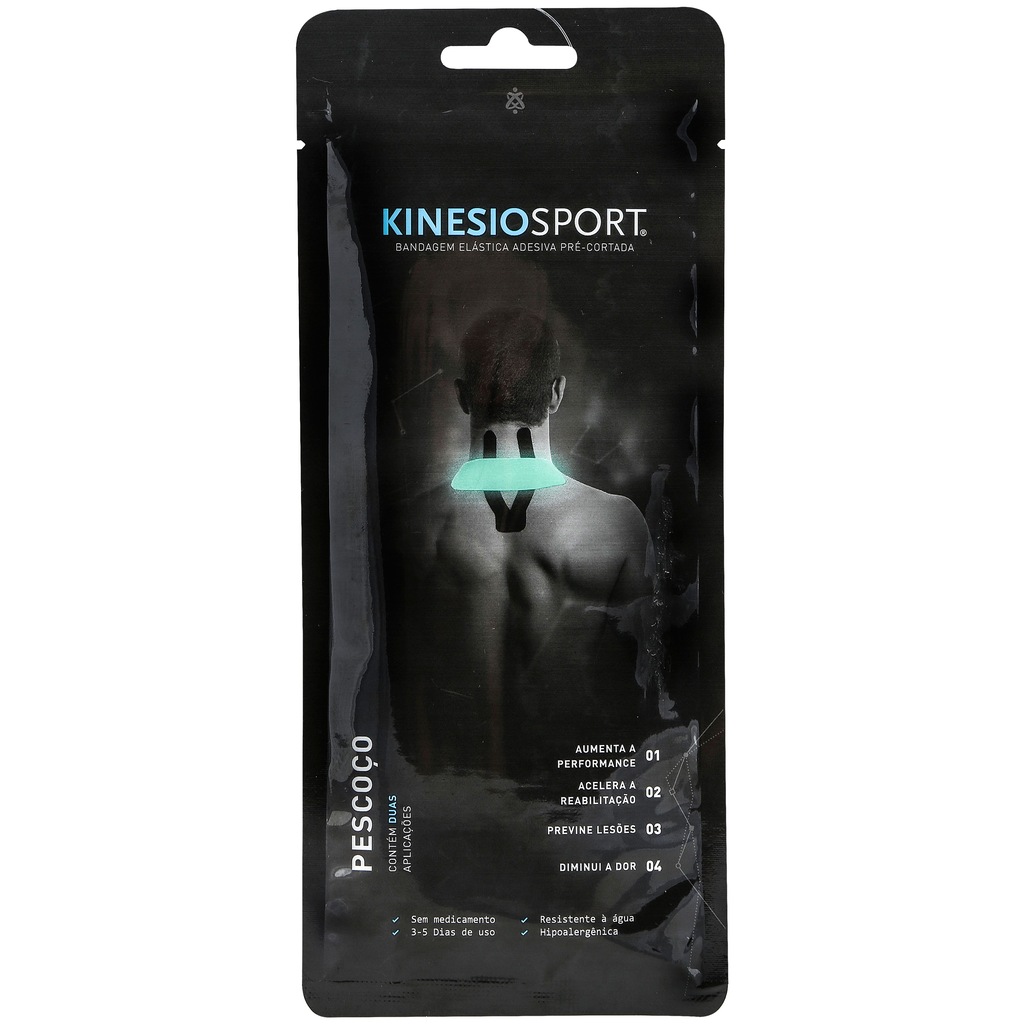 Bandagem Elástica Adesiva Pré-Cortada Kinesio Sport Pescoço - Foto 1