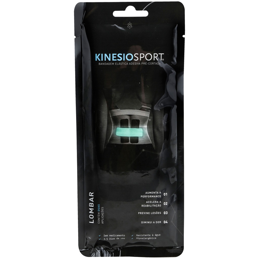 Bandagem Elástica Adesiva Pré-Cortada Kinesio Sport Lombar - Foto 1